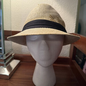 Womens Straw Fedora Milani Tan Beige Hat